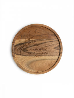 Блюдо сервировочное деревянное D20 коричневый дерево акации