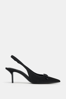 FABRIC SLINGBACK HEELS WITH BOW - Zara фото 3