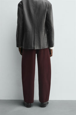FLOCKED WIDE-LEG TROUSERS - Zara фото 3