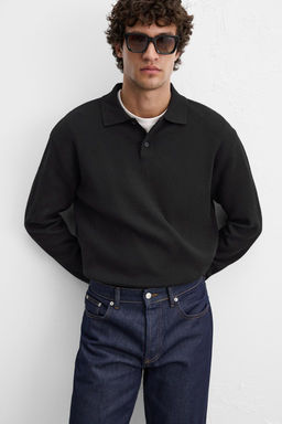 VISCOSE BLEND KNIT POLO SHIRT - Zara фото 7