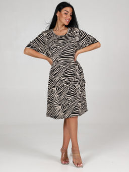 937 ПЛАТЬЕ ЖЕНСКОЕ (Черно-бежевый)