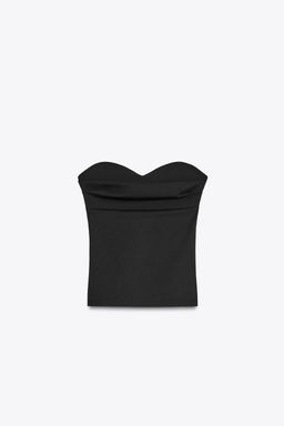 TEXTURED BANDEAU TOP - Zara фото 30