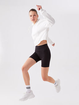 Kad?n Beli Lastikli D?z ?ort Tayt