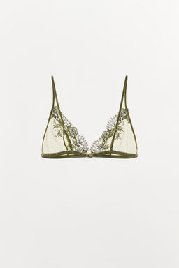 BRALETTE TRIANGULAR PLUMETI ENCAJE / Verde - Zara фото 7