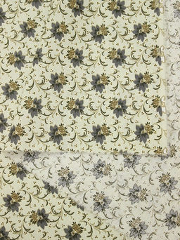 Импорт. хлопок Андромеда (серые цветы), ш.1.45м, хлопок-100%, 105гр/м.кв - Купава фото 5