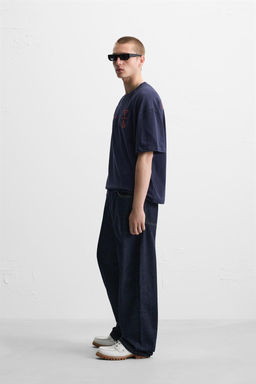 T-SHIRT WITH CONTRAST PRINTS - Zara фото 4