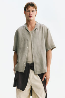 Camisa resort de lino Relaxed Fit - H&m фото 5