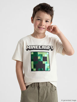 Minecraft Bask?l? Erkek ?ocuk Ti??rt