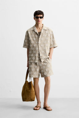 JACQUARD TEXTURED BERMUDA SHORTS - Zara фото 9