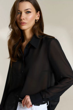 Блуза 0837 черный - Diliafashion фото 2