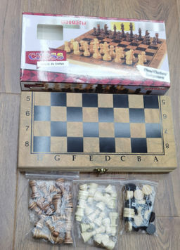Игра настольная 3 в 1: нарды, шахматы, шашки 29х29 / S3029 /уп 60/ - ГалеонТрейд фото 8
