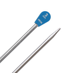 Спицы PRYM 171307 прямые алюминий d 3.0 мм 40 см 2 шт серебристые фото 3