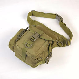 Сумка набедренная Adventure, камуфляж, зеленая