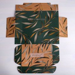 Коробка подарочная складная крафтовая, упаковка, «Present», 21 х 15 х 5 см