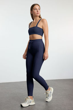 TRENDYOLMILLA Kahverengi F?rcal? Soft Kumas Cep ve Baglama Detayl? Tam Boy Orme Spor Tayt THMAW25TY00014 фото 2