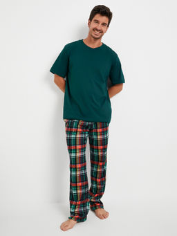 Пижама мужская кулирка с брюками "ЧИКАГО" ЗЕЛЕНЬ