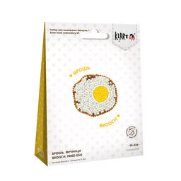 Klart набор для вышивания 10-014 Брошь. Яичница 5 х 4.5 см