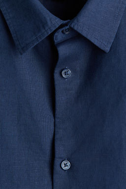 Camisa en mezcla de lino Relaxed Fit - H&m фото 4