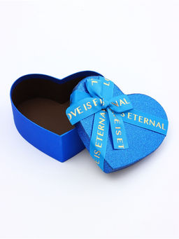 Набор подарочных коробок сердце 3 в 1, сияющий синий с бантом Любовь вечна, 22?20?9; 18.5?17?7.5; 16?14?6 см - UPAK LAND фото 5