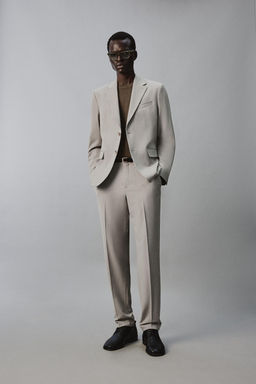 BLAZER REGULAR FIT TRAJE ESTRUCTURA / Beige