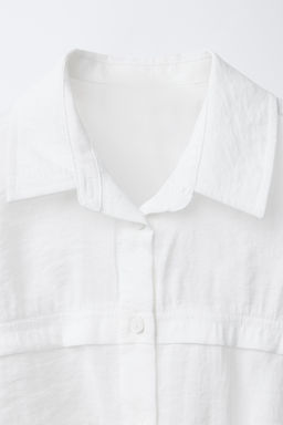 CAMISA FLUIDA NUDO / Blanco - Zara фото 3