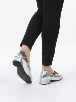 06-B68A-120U GREY/SILVER Туфли женские (натуральная кожа)