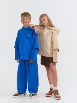 Джоггеры оверсайз облегченные Электрик с карманами 7+ - Bungly фото 10