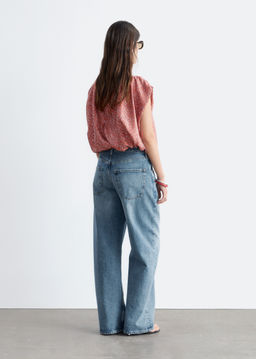 Top de seda estampado con cord?n de ajuste - H&m фото 4