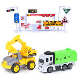 Набор спецтехники с наклейками, в пакете