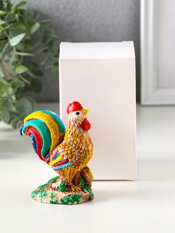 Цена за 2 шт. Фигурка гипс Петушок, радуга, 9.7?8?5 см
