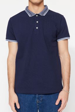 TRENDYOL MAN Siyah Slim/Dar Kesim %100 Pamuklu Polo Yaka T-shirt TMNSS22PO00014 - Trendyolmilla фото 4