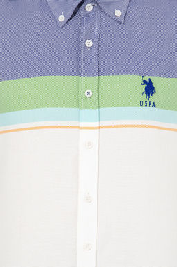 Мужская синяя рубашка с длинным рукавом - U.s. polo assn фото 6