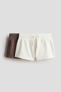 Pack de 2 pantalones cortos en tejido sudadera