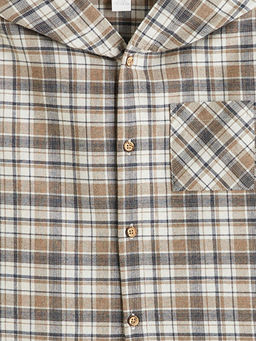 Ekose Desenli Kap??onlu Erkek ?ocuk G?mlek