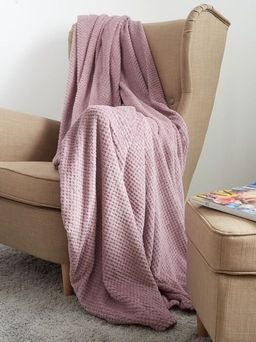 Покрывало-плед КОРАЛ-флис жаккард Лилия 150*200 см.