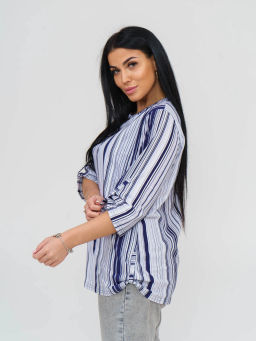 Туника женская, цвет синий белый