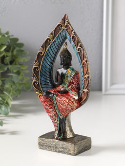 Фигура полистоун «Будда в ярком одеянии в капле», 4.6×10×20.7 см