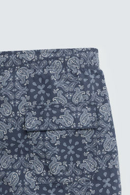 PAISLEY PRINTED MID-LENGTH SWIMMING TRUNKS - Zara фото 4