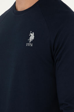Мужской темно-синий базовый свитшот - U.s. polo assn фото 7