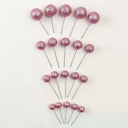 Топпер для торта «Бусины», набор 20 шт., розовый