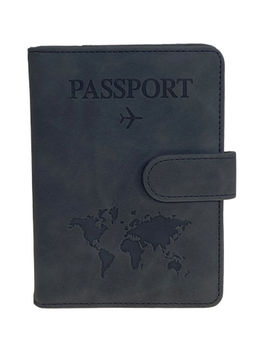 Обложка для паспорта из искусственной кожи, цвет черный