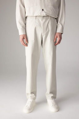 Брюки прямого кроя из габардина прямого кроя - Defacto фото 3