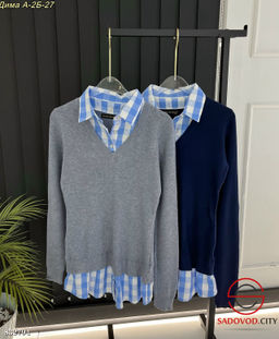 Кофта женская с имитацией рубашки - Bruno фото 4