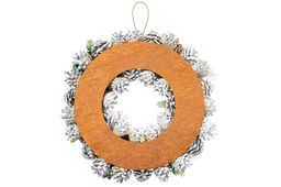 Новогоднее украшение венок 34*34*8 см Снежный лес, большой круг - Elan gallery фото 5