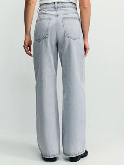 Джинсы широкие с высокой посадкой / Zarina