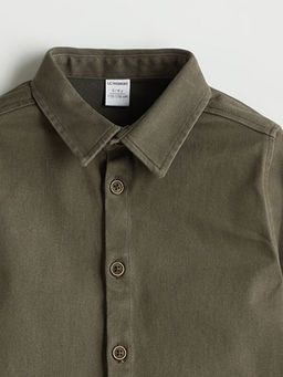 Basic Uzun Kollu Erkek ?ocuk G?mlek