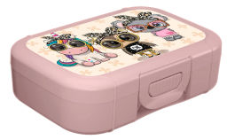 Ланч-бокс детский 0,85л с декором "Baby party" (светло-розовый)