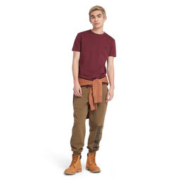 Футболка Timberland T-Shirt Dunstan River Jersey Crew Neck Slim бордовая