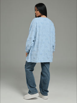 Ребека свитшот женский (махра черный сердечки) - Lovetex фото 27