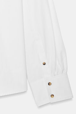 POPLIN SHIRT WITH CONTRAST BUTTONS - Zara фото 8